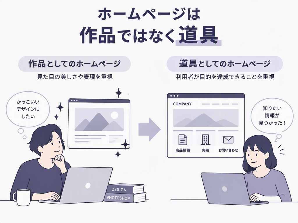 ホームページは作品ではなく道具